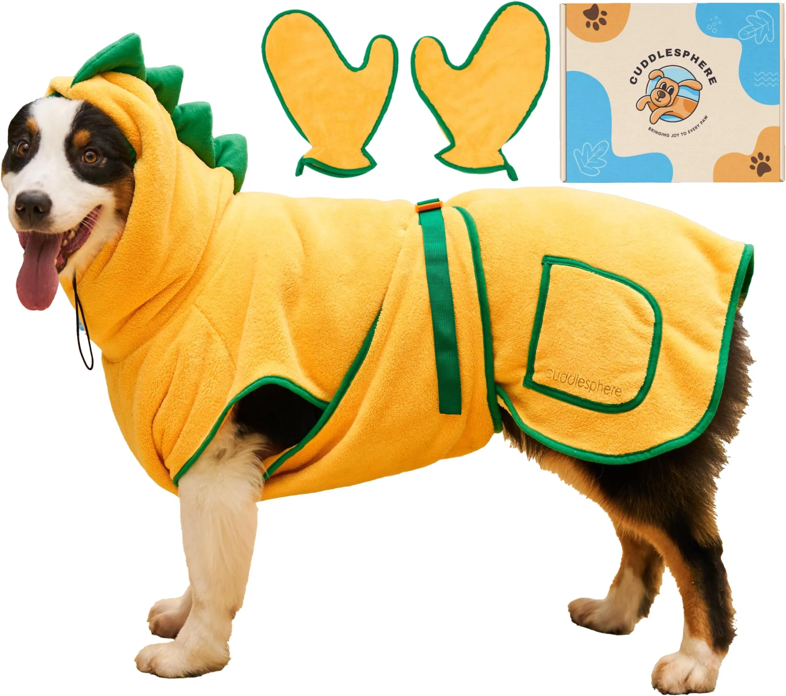 Dog Sith Robe Premium Super Absorbent Microfiber Dog Bath Towel Robe Set with Drying ...
