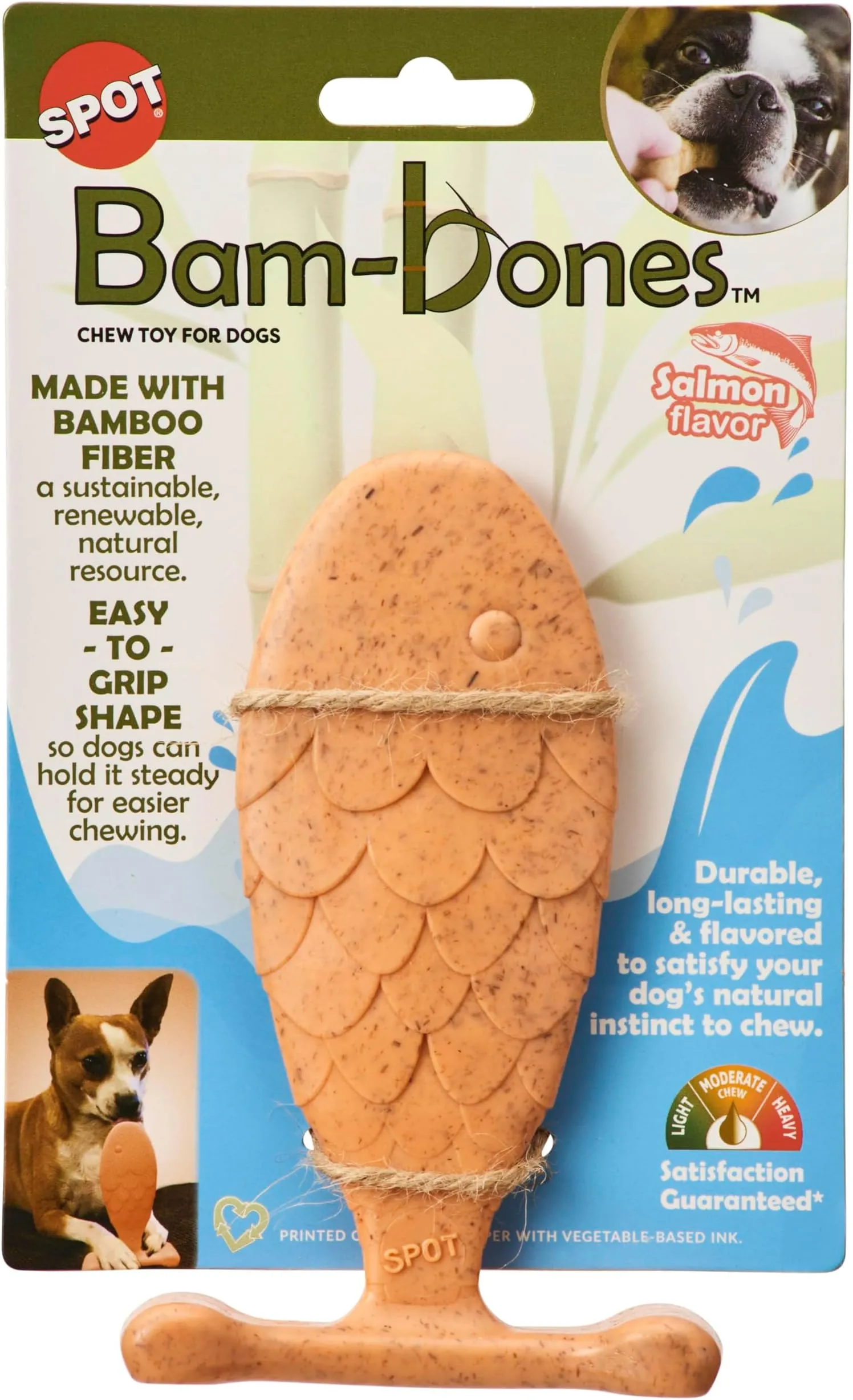 Durable Dog Bones: Bam Bones Fish Chew Toy For Puppies Adult
