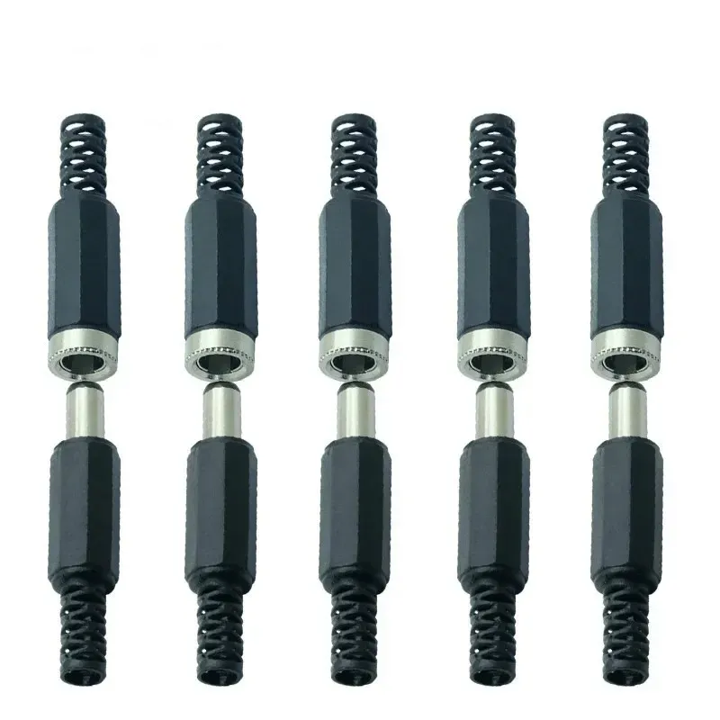 2024 10pcs DC Male Connectores de adaptadores de plugue feminino masculino Conjunto de 55 mm x 21mm soquete de conector para projetos de bricolage