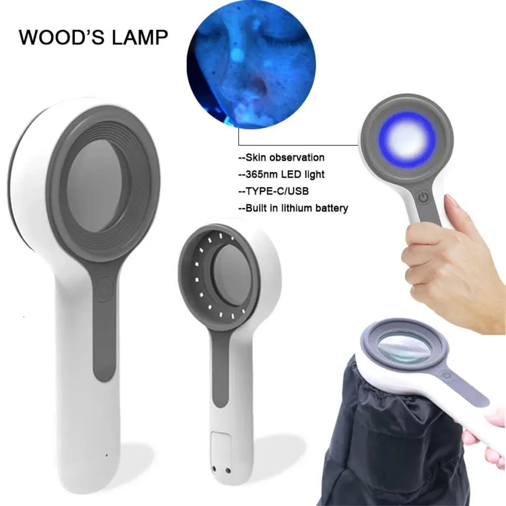 Wood Light Lamp Skin Examination Test Medical Vitiligo Testing Magnifying Machine Full Skin Detection Wood's Lamp Dermoscope Spa