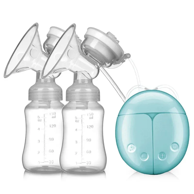 Bomba de mama elétrica bilateral do intensificador com alta potência de sucção e massagem automática acessórios para bebês garrafa de bebê alimentação elétrica inteligente