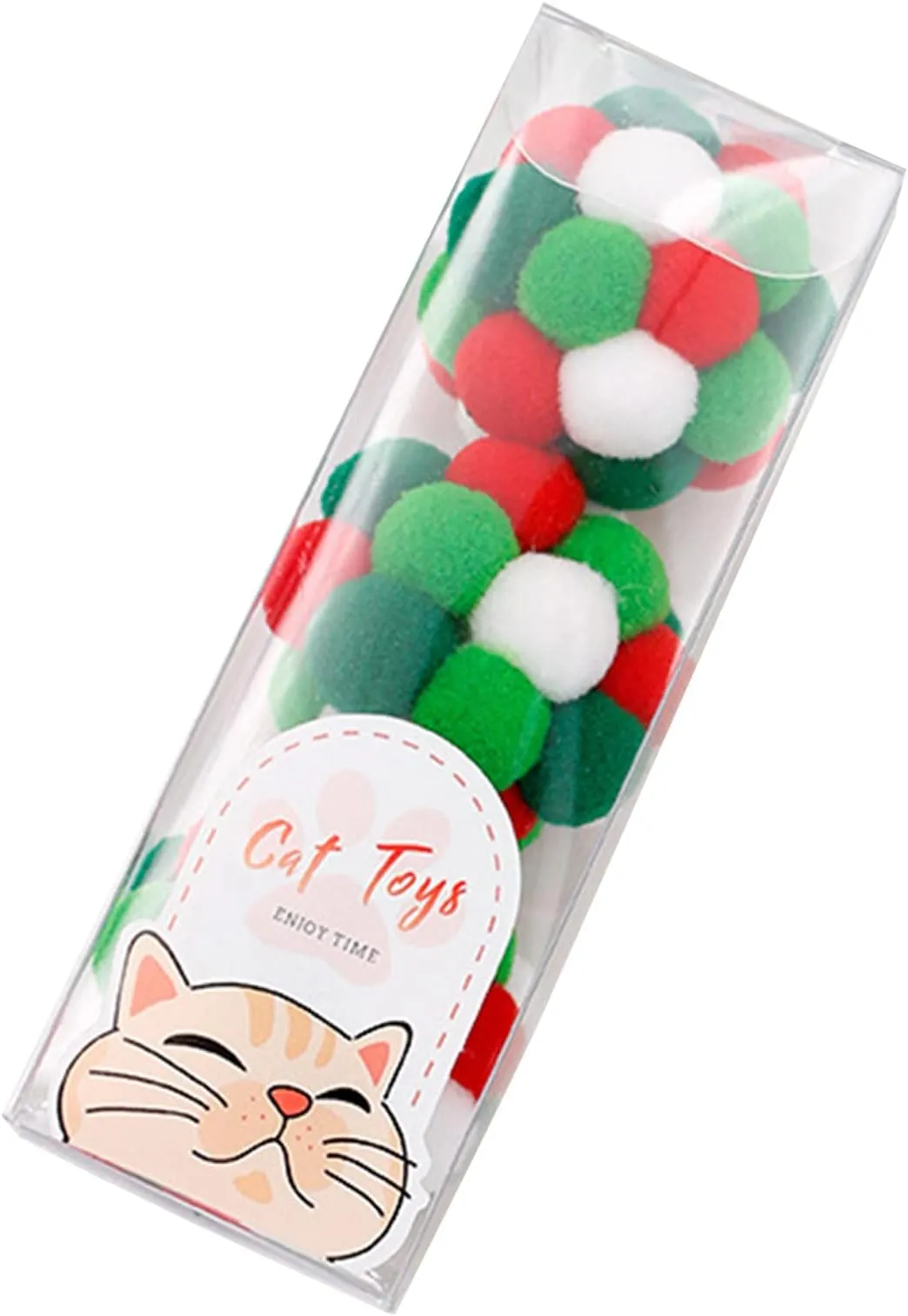 3-Pack Furry Rattle Cat Toy: Interactive Plush Fun for Indoor Cats ...