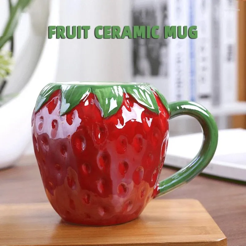 Muggar Creative Söt Pet Fruit Cup Ceramic Mug Custom Children Water Milk European och American Office