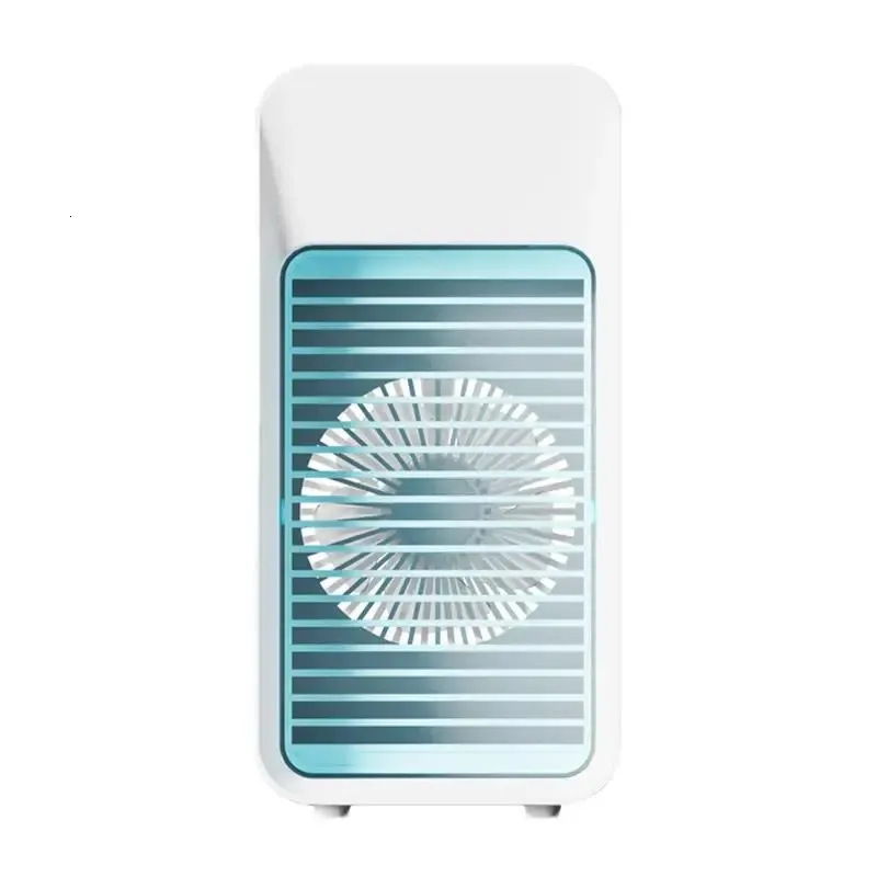 Portable Air Conditioner Small With Colorful Night Lights Desk Fan Table 3 Speeds Quiet Personal 240422