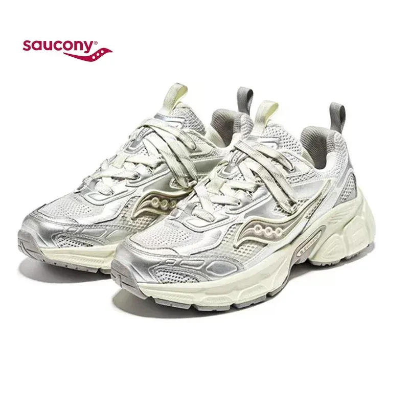Stövlar Saucony 2K Cavalry Platform Sneakers Fashion Beige Black Women Chunky Shoes Lightweight Sports Shoes Thick Sole Casual Sneakers