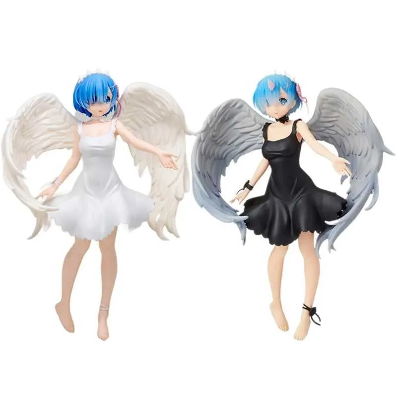 Anime manga rem ram a noll start liv i en annan värld sexig djävul angel action karaktärsserie modell doll toysl2404