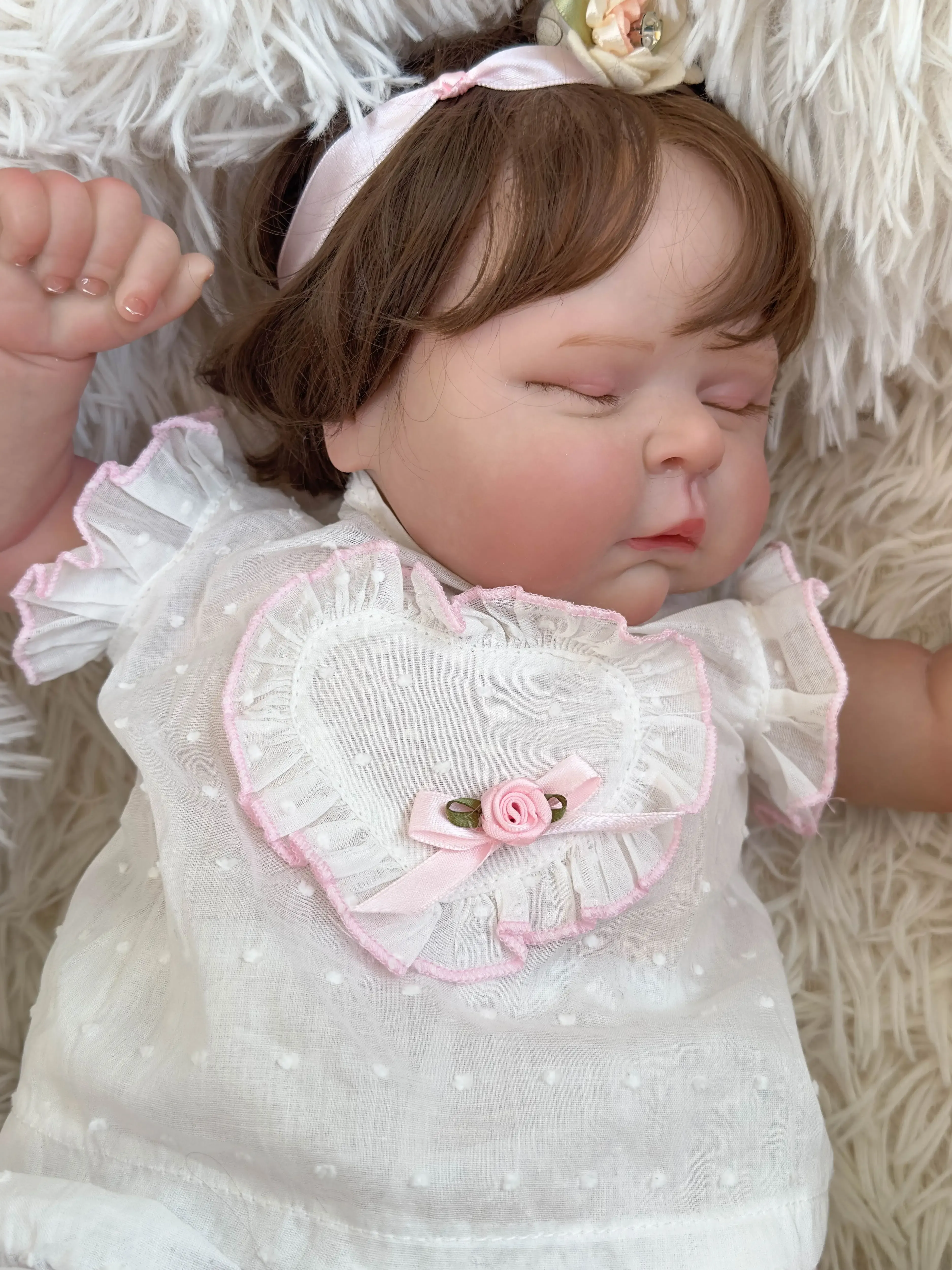 Куклы NPK 50 см мягкого тела Reborn Baby Girl Peachs Peachs кукла с 3D -кожей.