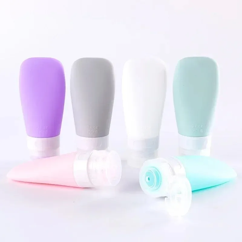 new 2024 Fan-Shaped Silica Gel Packaging Bottle Set for Travel Cosmetic Sub-Bottling Silicone Bottle Kitfor Cosmetic Silicone Bottlefor Cosmetic Silicone Bottle