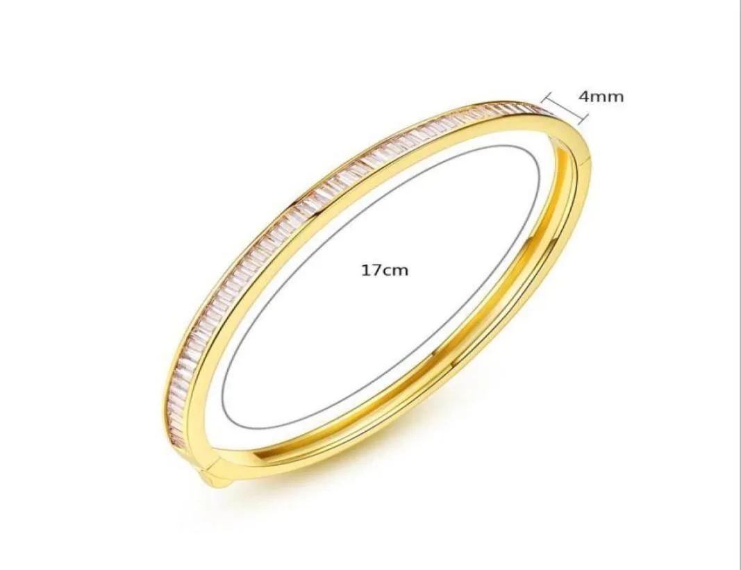 Bangle Wedding Enegagement Gift Gold Silver Color Fashion Top Kwaliteit Brass Jewelry CZ Bracelet Trendy Chic8930504