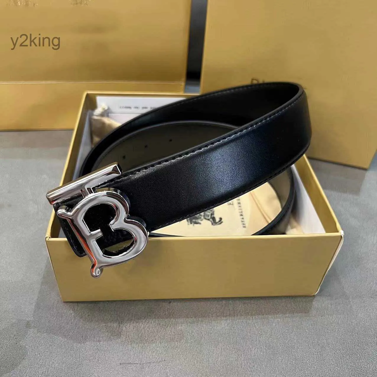 Schöne Leder -Cintura Optional Gürtel Modegürtel Litchi Ruhige aktive großartige Designerin Klassiker BS QF8H