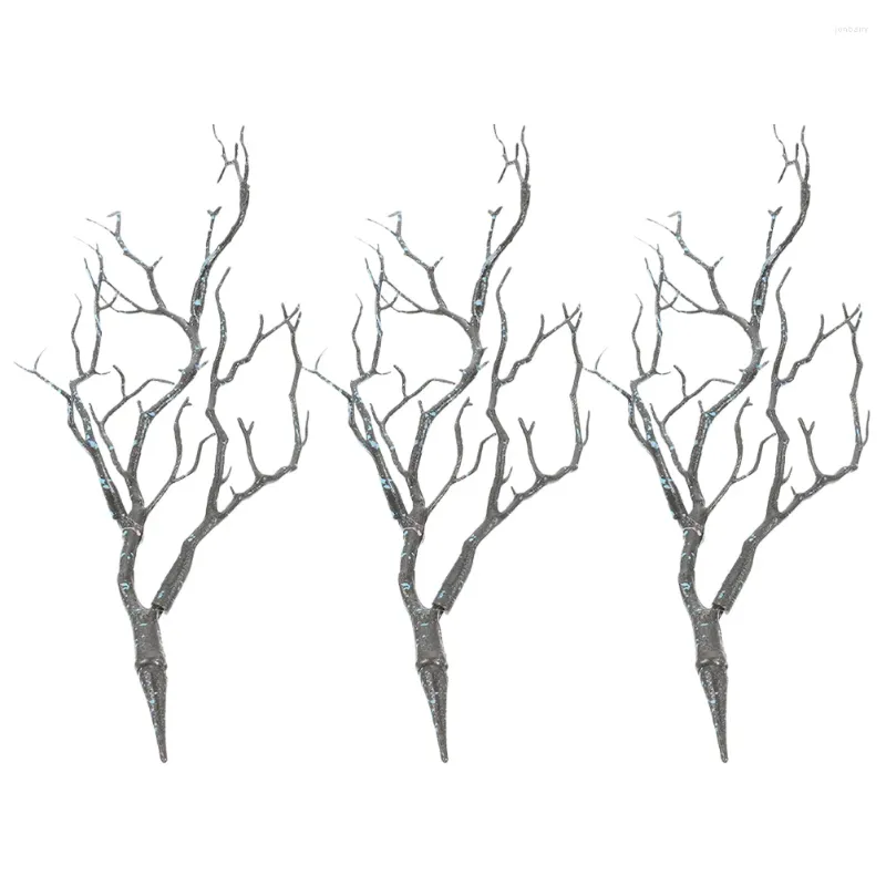 Kwiaty dekoracyjne 3PCS Naturalny model gałęzi drzewa Realistyczny wystrój ABS Faux do dekoracji