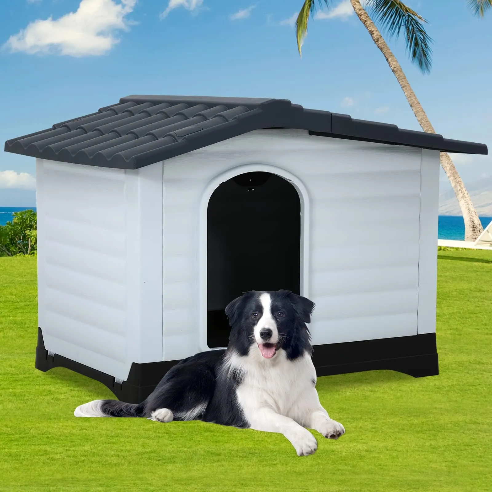 Fresh Look at Ventilated Dog House Weatherproof Kennel For Small Medium Dogs