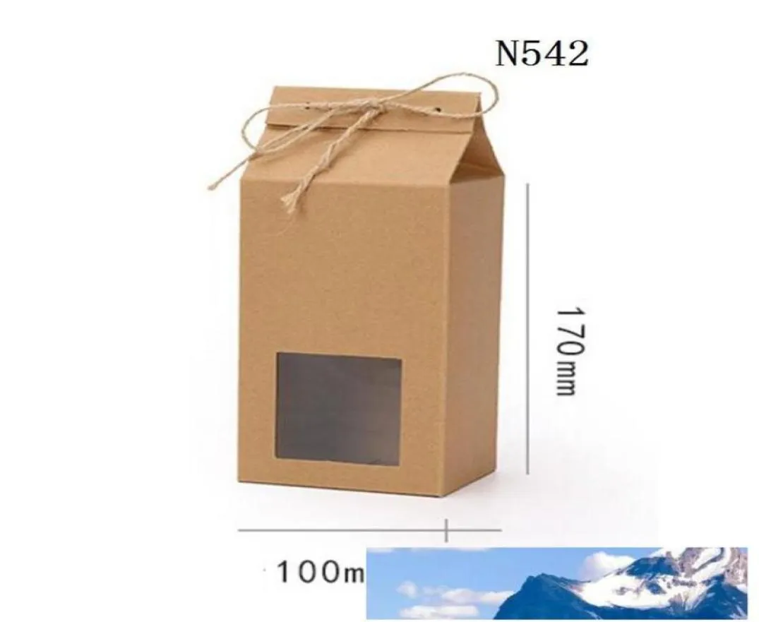 Thé Emballage Cardboard Kraft Paper Sac Food Food Nut Noix de thé Boîte à thé alimentaire Standing Up Paper Emballage Bag3895252