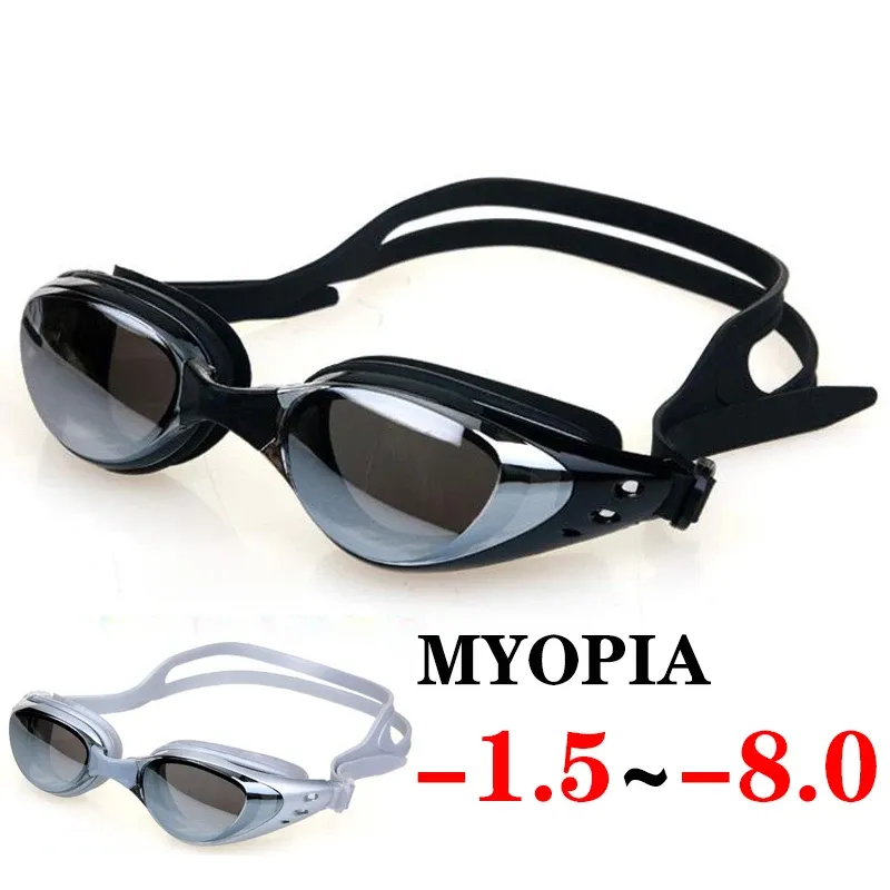 Accessoires Plating Myopia Swim Goggles Professionele waterdichte anti -mist UV Shield Eyewear Swimming Pool Water Sportglazen voor mannen Women