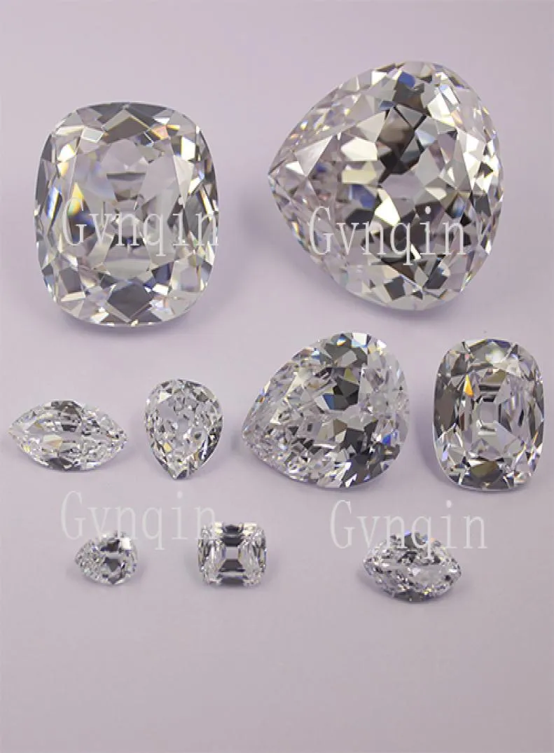 DHLホワイトCZカリナンダイヤモンドコレクションセットあたり9PCSルーズキュービックジルコニアジェムストーンズ5711152