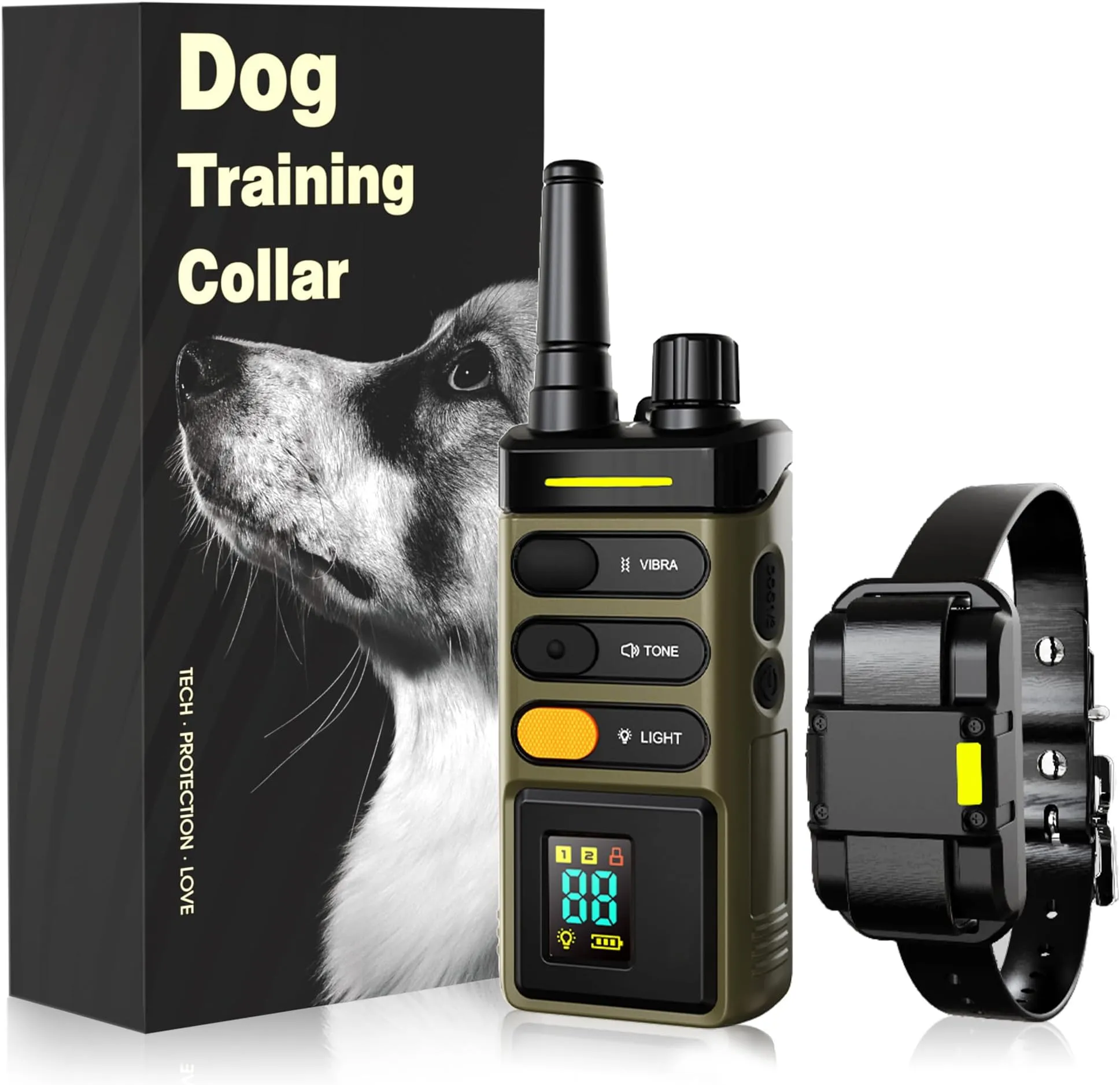 Remote Dog Training Collar For All Breeds Mile Range, Waterproof