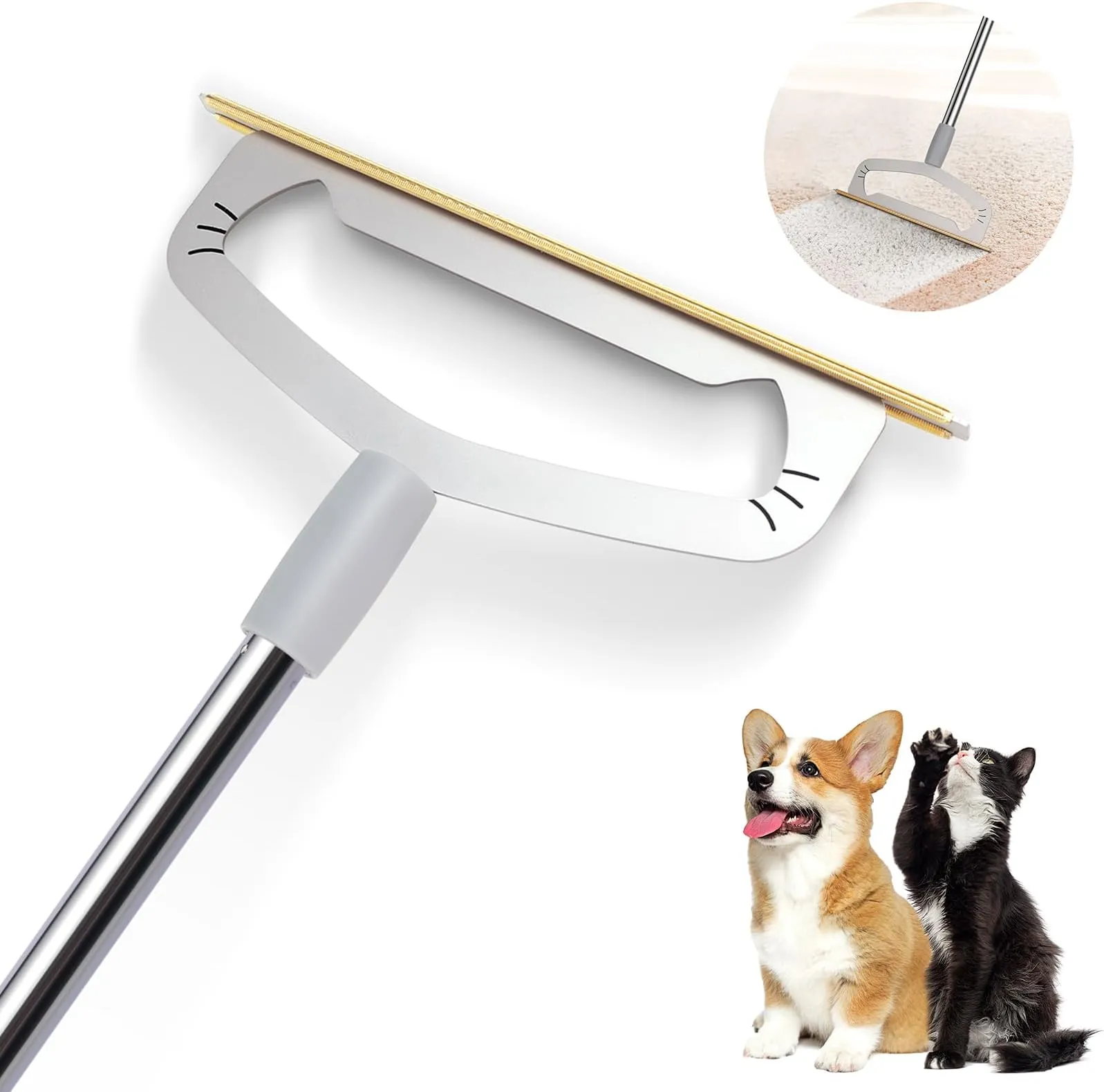 Save Big on Bulk Dog Fur Carpet Rake GOSEDER XL Pet Hair Remover Rake For  Carpets Long Handle Dog Cat Fur Scraper For Rugs, Furniture, Car  Interiors