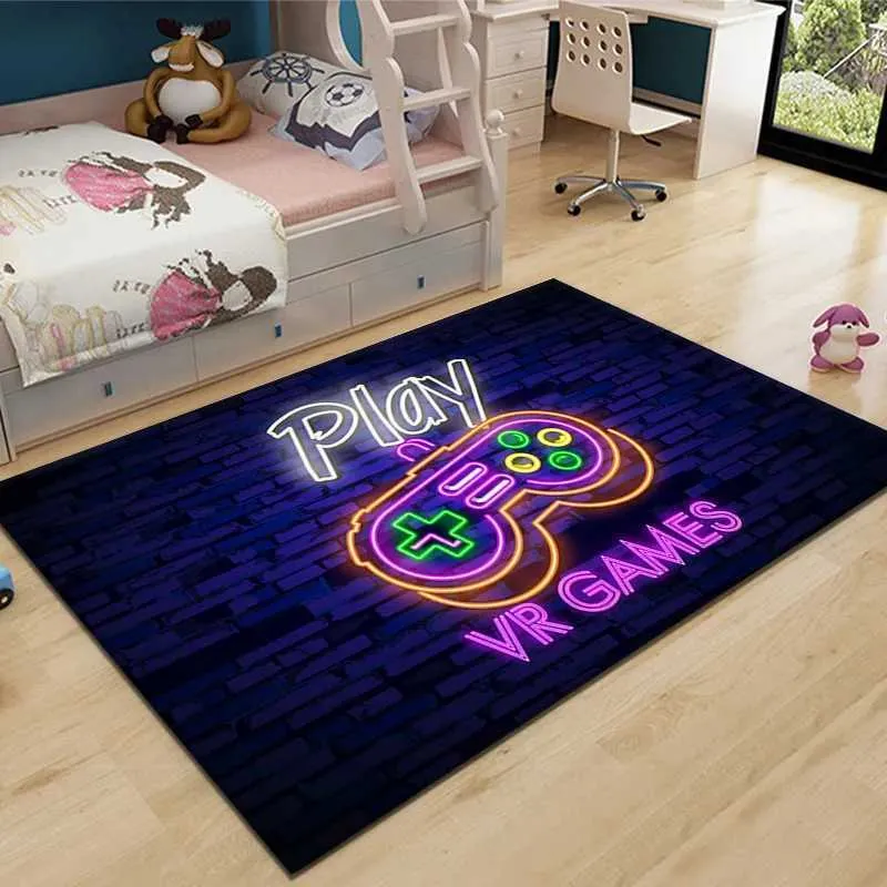 Carpets Cartoon E-sports Living Room Decoration Carpet Home Design Computer Room Large Area Rug Game Console Handle Study Non-slip Rugs