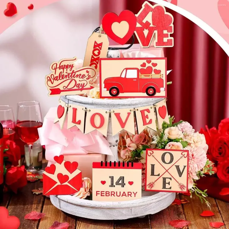 Decorazione per feste di San Valentino a strati Lettera d'amore in legno a strati Lettera Valentines Craft Wedding Fai da te Felice 2024 arredamento per casa