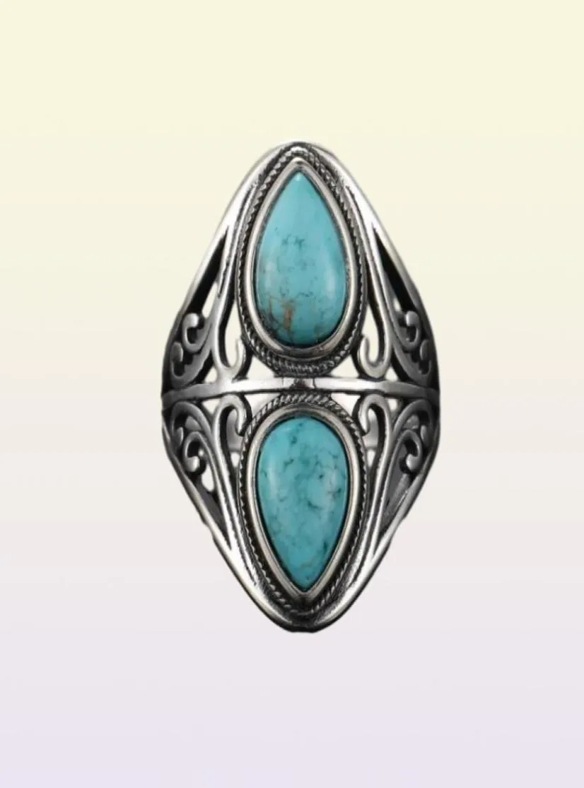 925 Sterling Silver Rings Original Design Vintage Natural Turquoise Ring For Women Men Vrouw Fine Jewelry Gifts 20102696875284252219