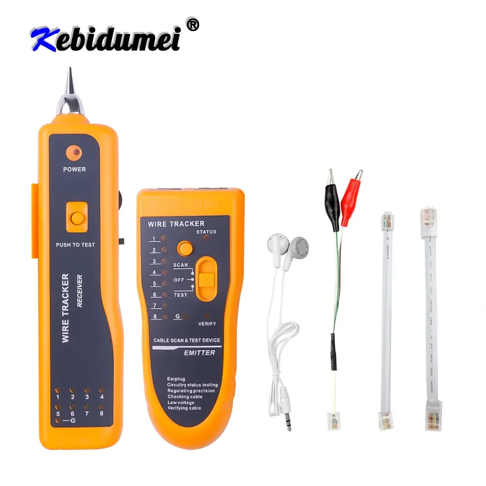 Outils Nouveaux RJ11 RJ45 Cat5 Cat6 Téléphone Tracker Tracer Toner Toner Ethernet LAN Cable Testeur Cable Testeur Détecteur de ligne