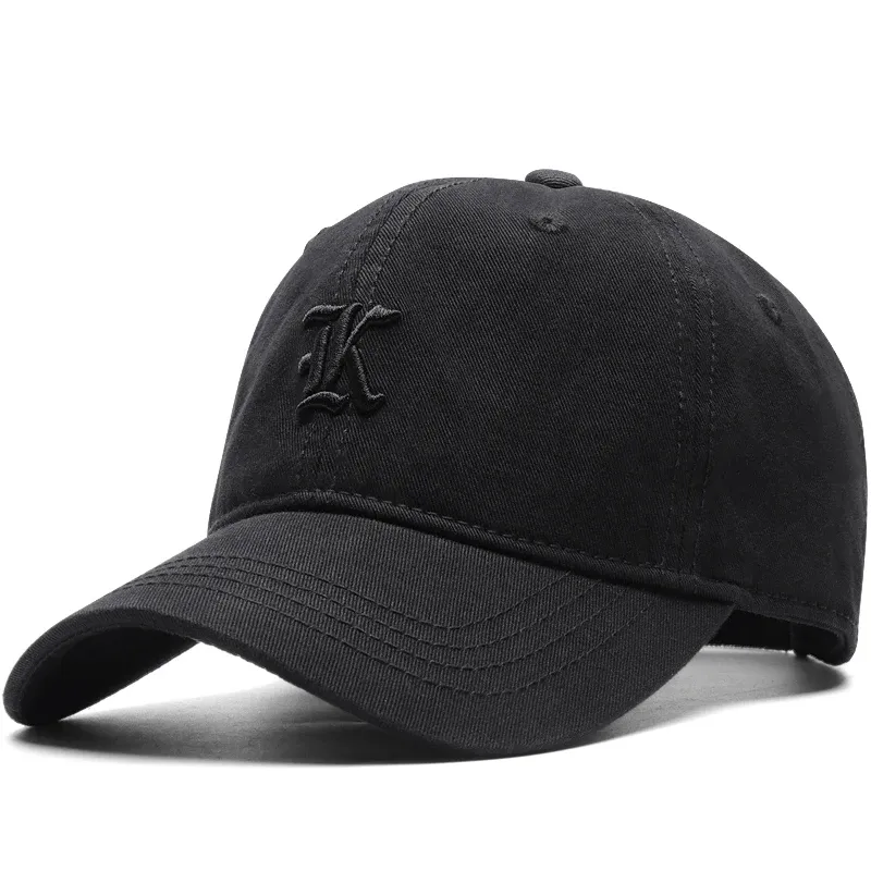 Accessoires 2023 Zachte katoenen mannelijke vrijetijdsgebogen piek Sportcap Dad Vis Sun Cap Big Bone Man Plus Size Baseball Hat 5660cm 6065cm