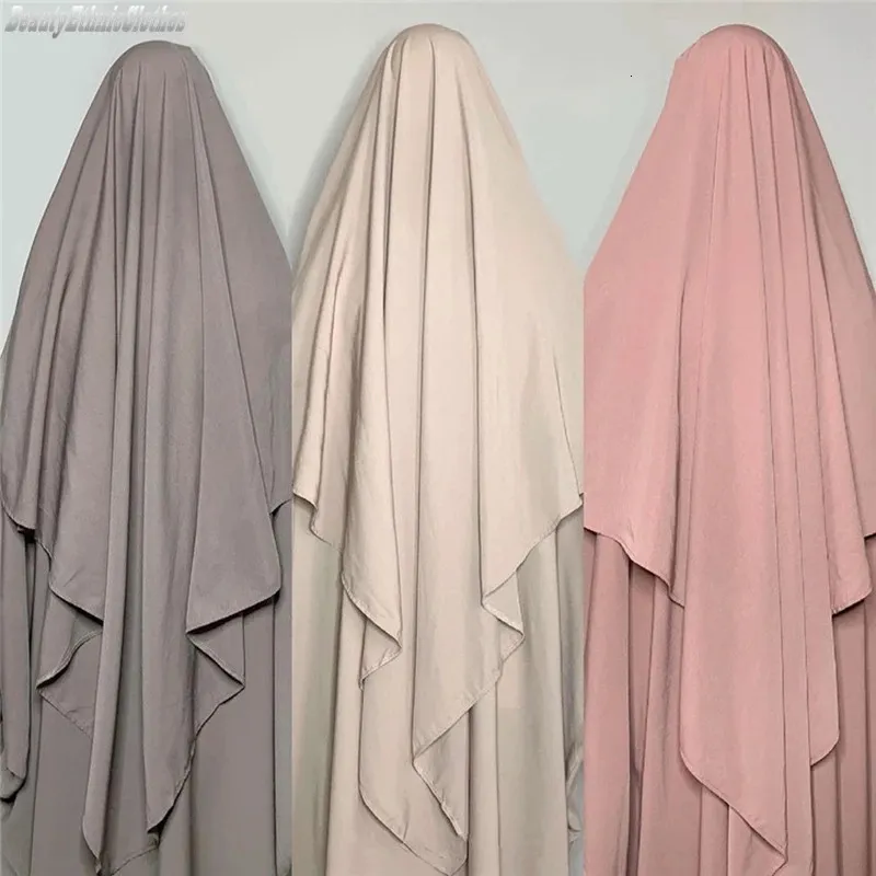 Duże Ramadan Eid Stylowa Muzułmańska Modlitwa Muzułmańska Osoba napowietrzna Pełna okładka Khimar Hijab Nabożeństwo Niqab Top 1pcs Nakezja 240416