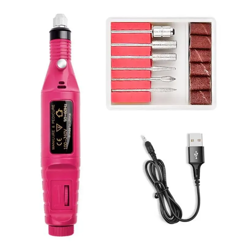 Perceaux Rosalind Nail Derft Machine Gel Polish Tools Remover Tools avec 5 fichiers à ongles Bits de forage USB Electric Nail Drill Manucure