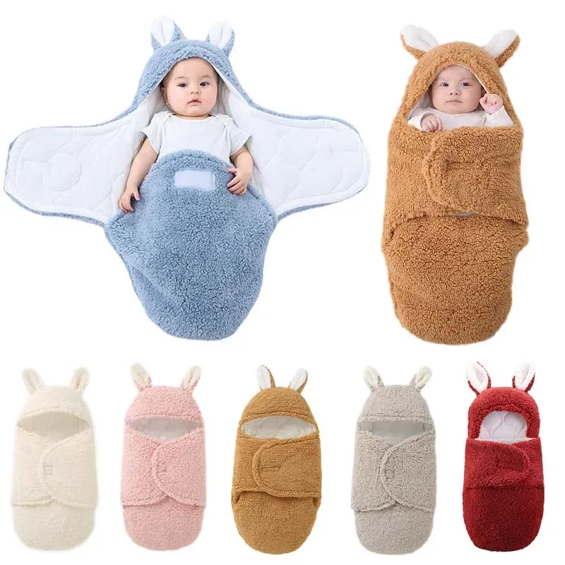 Smoullant Lamb Lamb Couverture nouveau-née Hiver Swaddle Swaddle Bunny Bunny Flowing Baby Baby Sleeper Sleeping Sag Cocoon Chalffant SleepSack 2023