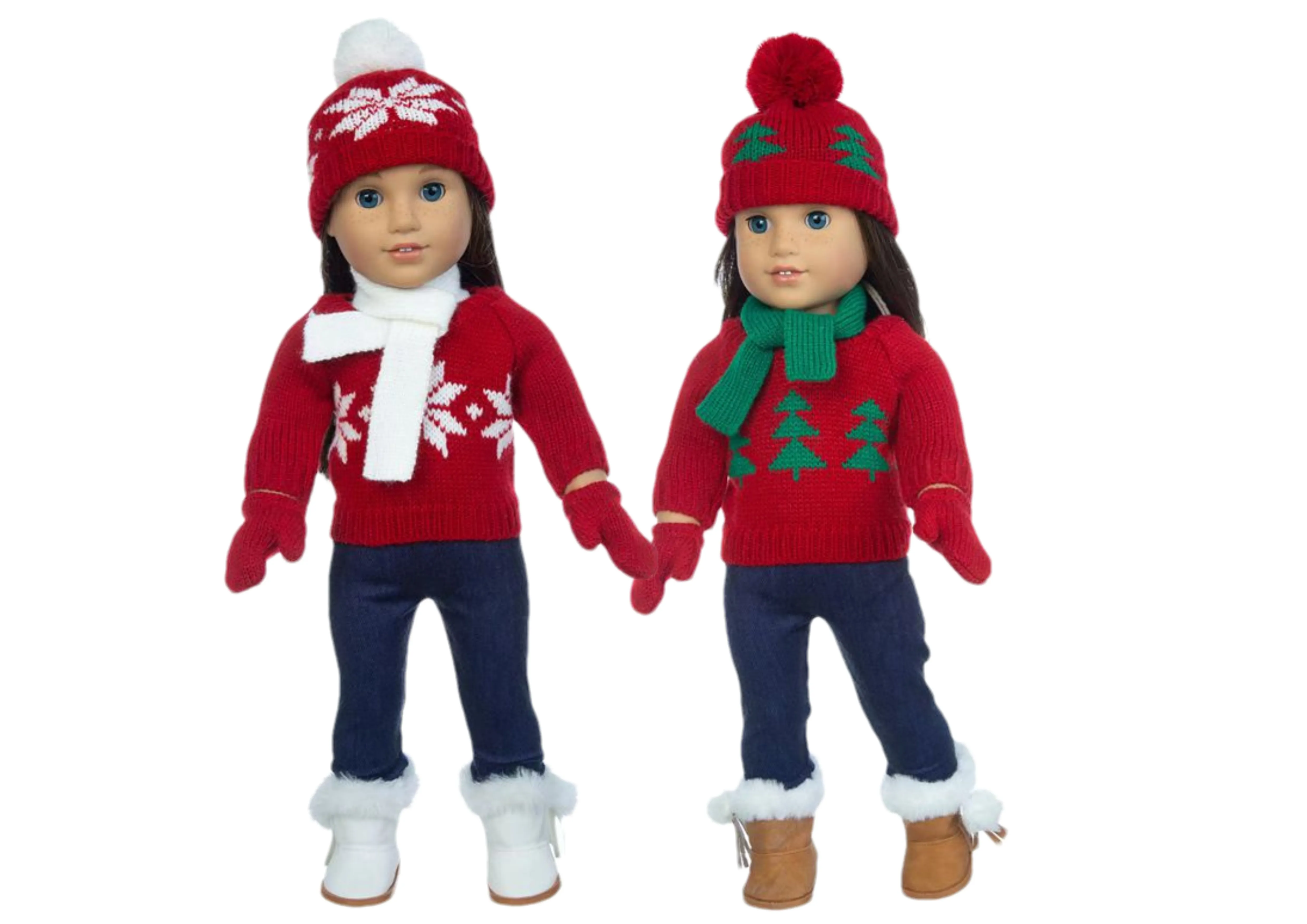 Dockdräkt för amerikanska flickor doll julkläder tillbehör 18-tums barn leksak docka set tillbehör diy docka hus julklappar