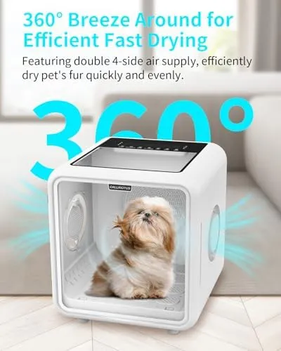 Automatic Pet Dryer: Ultra Quiet, Smart Temperature Control, 360