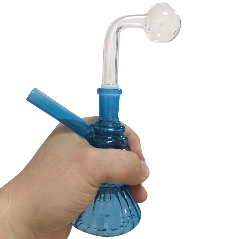 Kolorowa kolba olejowa rura bąbelkowa mini bongs perkologiczne rurki wodne szklane hakah Bubblery recyklingowe przenośne ręce palenie platformy DAB duże rozmiary