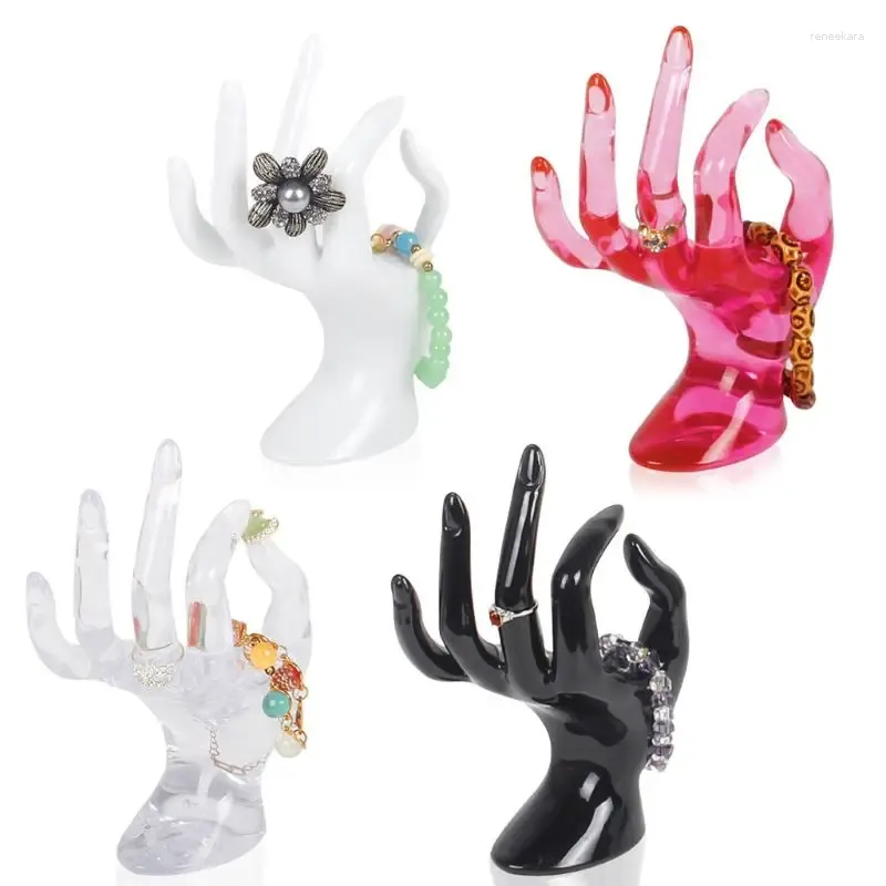 Jewelry Pouches Ring Bracelet Holder Plastic Stand Support Wedding Showcase Display For Retail Organization