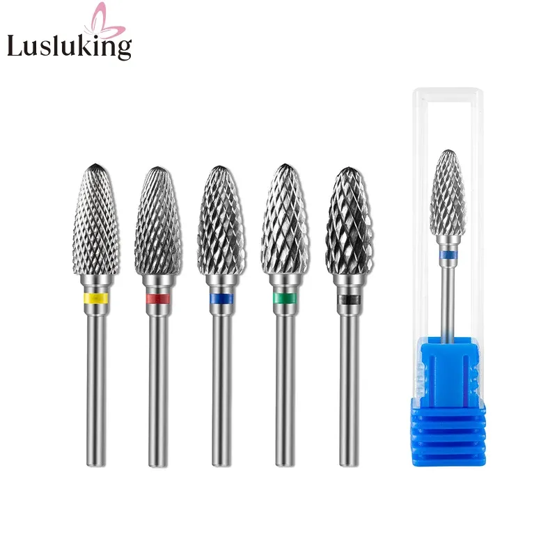 Bits Tungsten Carbid Nail Drill Bits Electric Manicure Drill Accessory Milling Cutters for Nail Gel Polish Remover Nail Tools Efiles