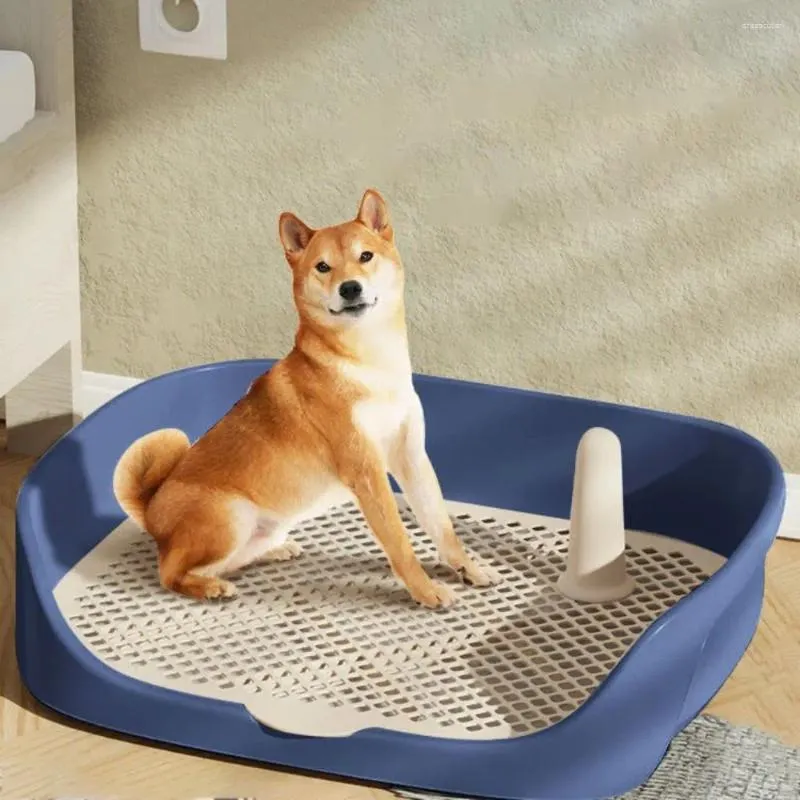 Vestuário para cães vaso sanitário de animais de estimação com parede de proteção anti-splash potty treinamento pan removível ao ar livre