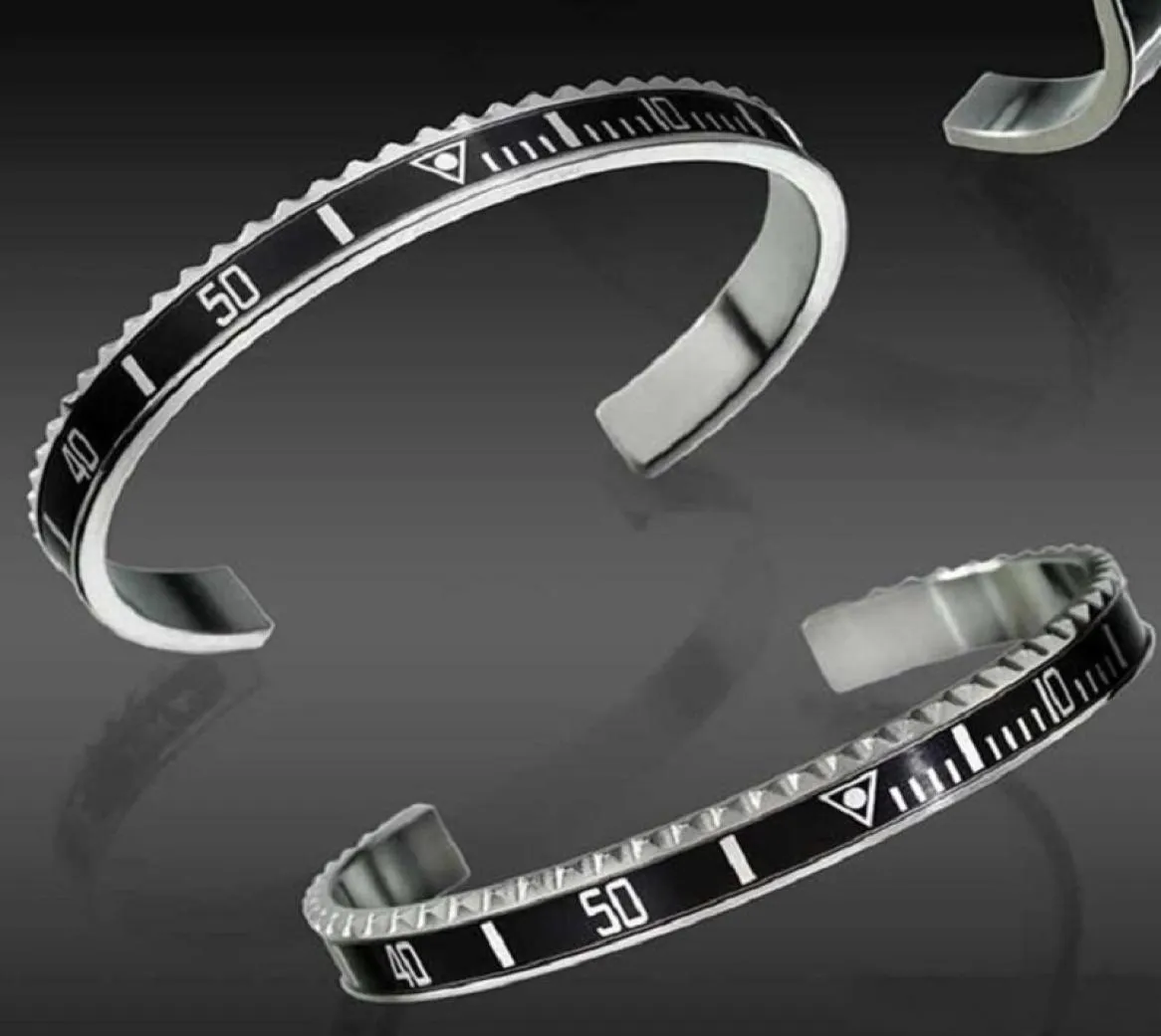 Bracelet de titane ouvrant du compteur de vitesse avec cadran numérique HipHop tendance européen et américain pour hommes et femmes accessor fantôme 336917