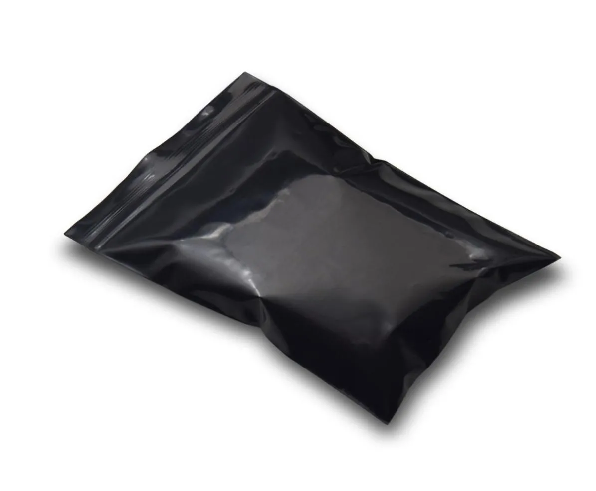 913cm Reclosable Black Opaque PE Plastic Pakketzakken Warmteafdichting Zipper Zip Vergrendeling Plastic zakken Grocery Sundries Accessoire Pack Bag 1478811