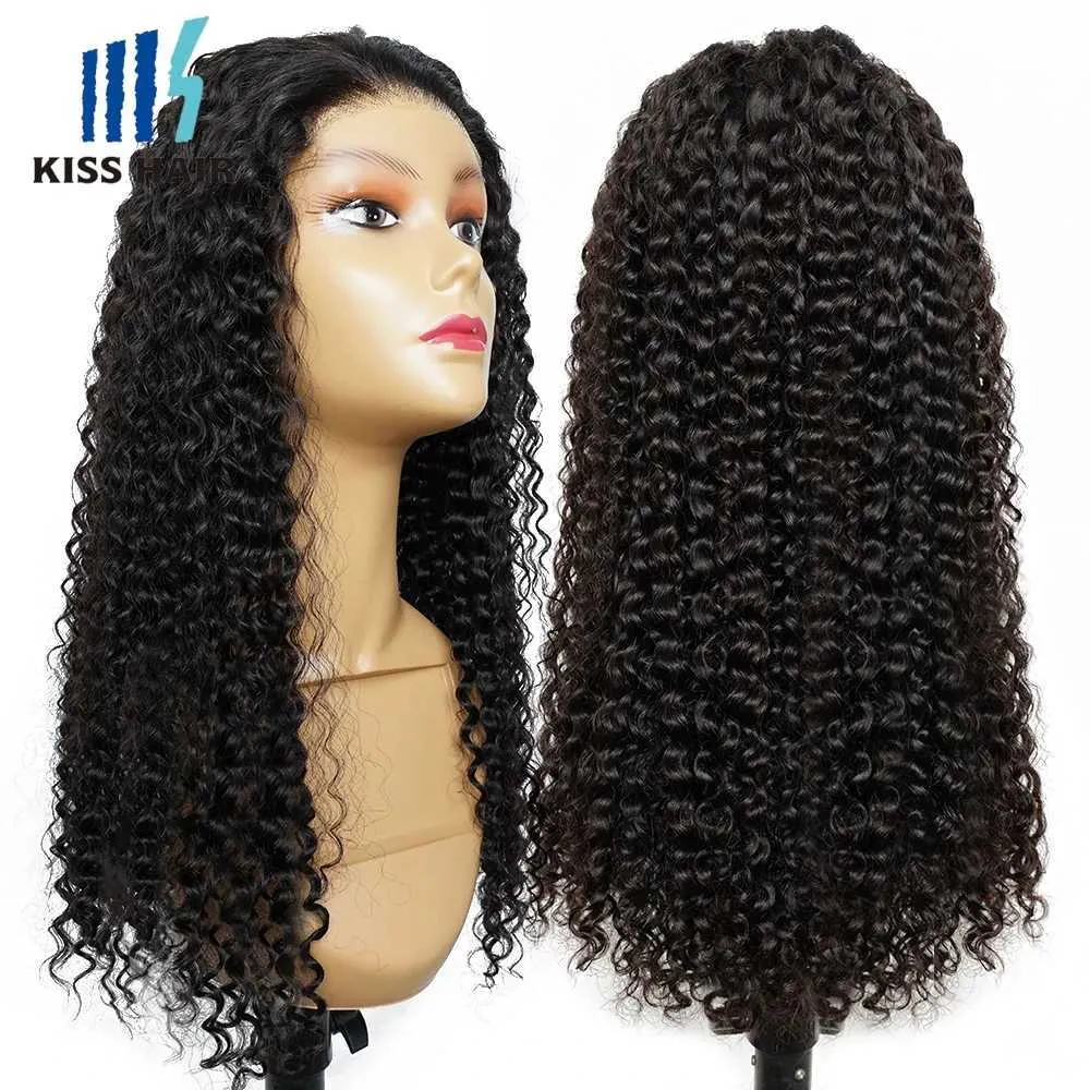 الباروكات الاصطناعية 220 ٪ Jerry Curry 5 * 5 Pront Lace Wig Single/مزدوج شعر شعر بشرة بشرية صينية بدون غراء يسهل ارتداء 4 * 4 الدانتيل الباروكات Q240427