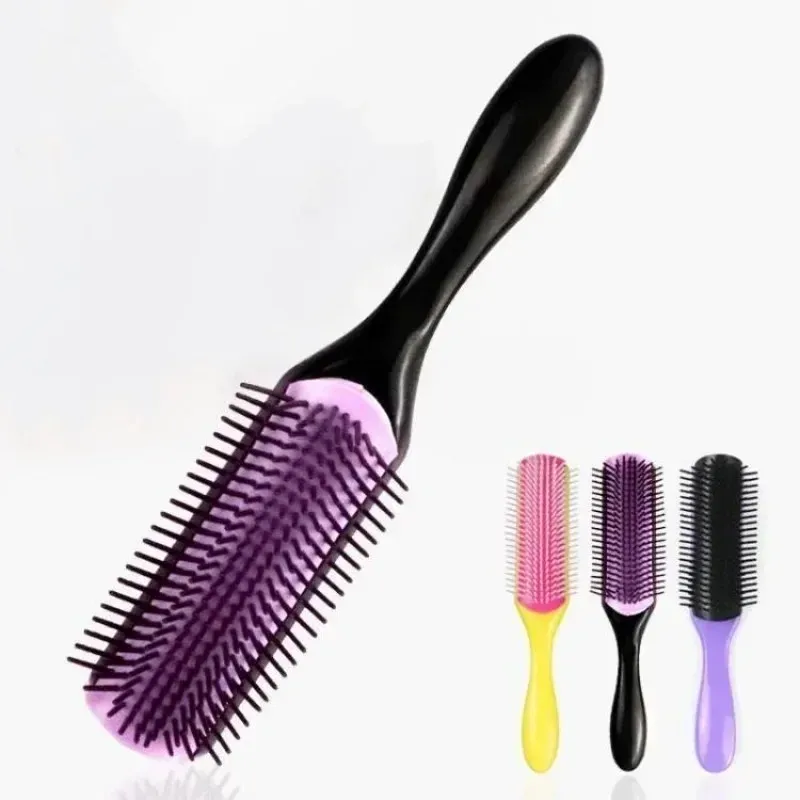 9-Rows Detangling Hair Brush Detangler Hairbrush Scalp Massager Straight Curly Wet Hair Comb Hair Styling Tools barber comb