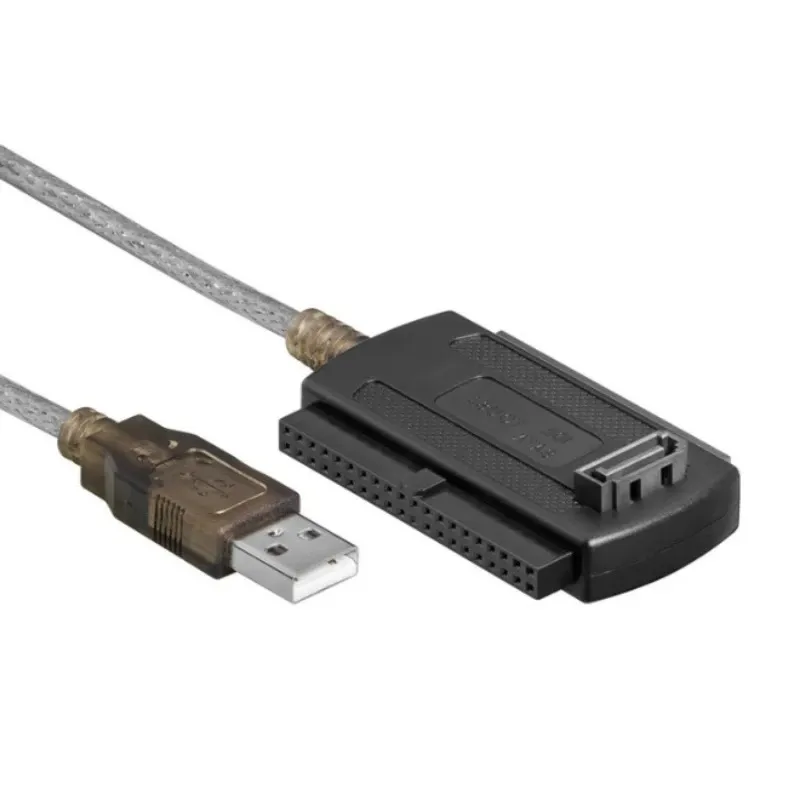 2024 3in1 USB 2.0 IDE SATA 5.25 S-ATA 2,5 3,5 polegadas Disco de disco rígido Cabo de adaptador HDD para Laptop PC Converter para cabo de adaptador de disco rígido