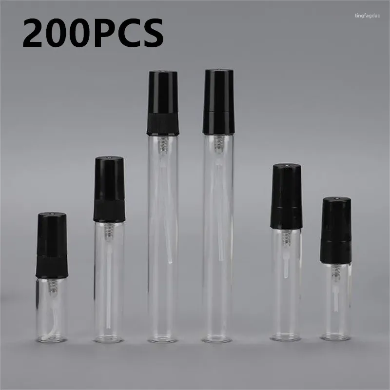 Bouteilles de rangement 200pcs 2 ml 3 ml 5 ml Parfum portable Bouteille en verre rechargeable Atomizer récipient pour l'atomiseur