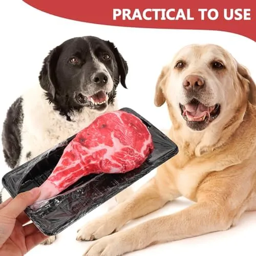 Rubber Dog Toys Realistic Steak Plush Dog Toy  Squeaky Chew Toy For Small  & Medium Dogs, Soft Food-Shaped Plaything Small Dog Toys