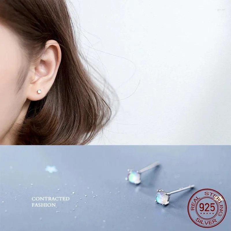 Studörhängen La Monada Färggradient Earings Studs 925 Sterling Silver Fine Jewelry Minimalist för kvinnor koreanska