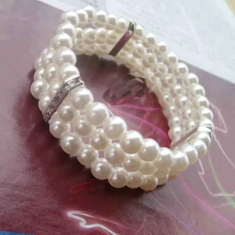 Bracelete elástico de nova moda popular de contas