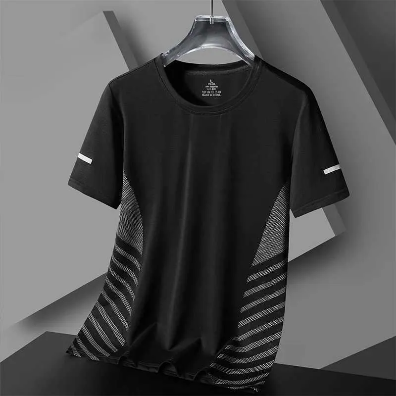 T-shirt maschile da uomo Sport secco veloce t-shirt estate in stile semplice stile manica corta t-shirt extra largo collo rotondo rotondo speciale offerta top j240426