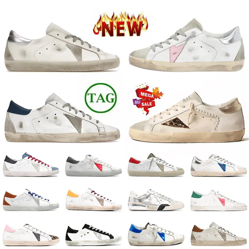 Top Fashion Golden Goode Superstar Leopard Designer Casual Do-old Dirty Shoes Luxury Low Womens Mens Italy Brand Trainers Leather Platform Flat Suede White Sneakers