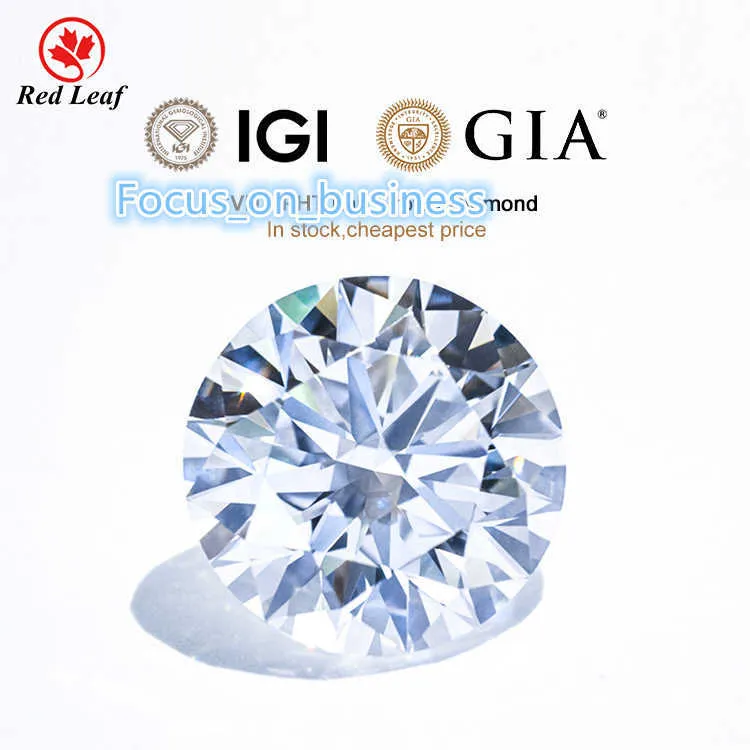 Redleaf Loose Gemstone Lab Diamond IGI GIA Certificate 1CT 2CT 3CT VVS SYNTETISK HPHT CVD Loose Lab Grown Diamond