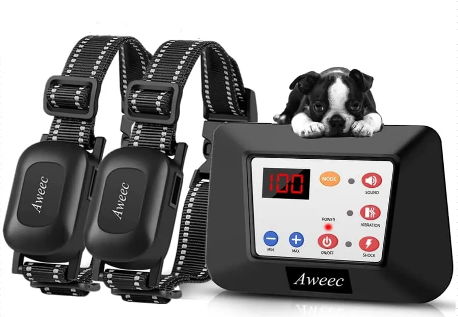Wireless Dog Fence System: Electric Fence Training Collar for