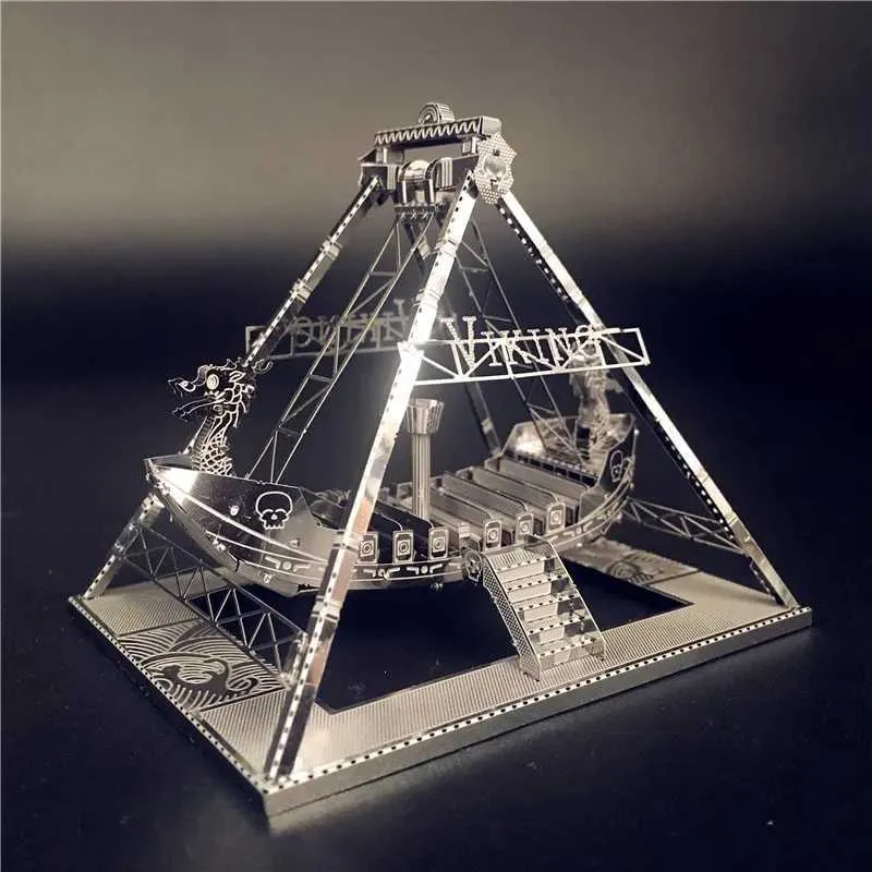 3D Puzzles Iron STAR 3D Kit de quebra -cabeça de metal Viking Modelo