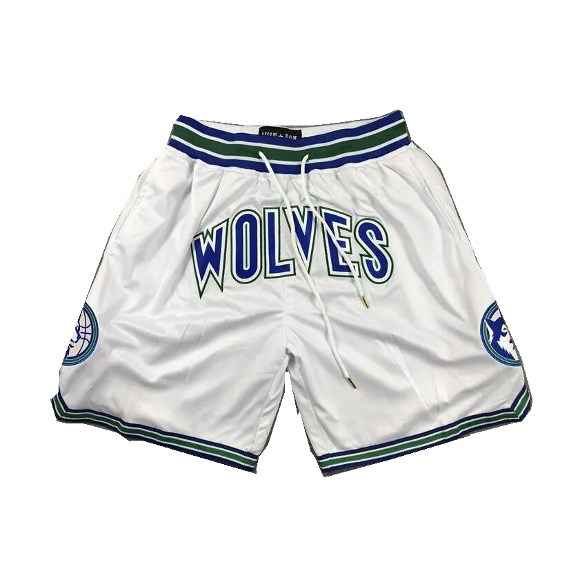 Anthony Edwards syade bara Don Basketball Shorts Hip Pop Summer Pant med fickor dragkedja Sweatpants sportkläder andningsgymträning strand korta utomhus män